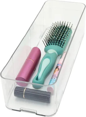 Oggi Interlocking Drawer Organizer - Clear Plastic Storage for Bathroom