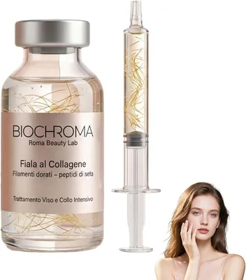 BioChroma Korean Serum with Silk Peptides and Collagen 1 ml | Silk Peptides & Collagen Facial Serum 