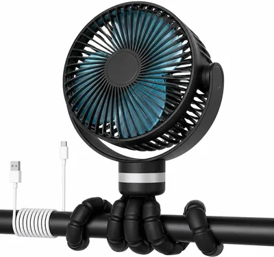 Portable Stroller Fan, USB Rechargeable Baby Cooler