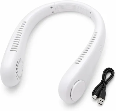 Ventilador portátil ajustable RAYPOW, 3 velocidades, batería de 1200 mAh, USB-C 5V/1A 4W, manos libres, recargable personal para viajes - Mejor Oferta