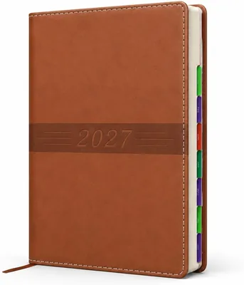 2027 Daily Planner Notebook, Faux Leather Hardcover Diary, Best Deal