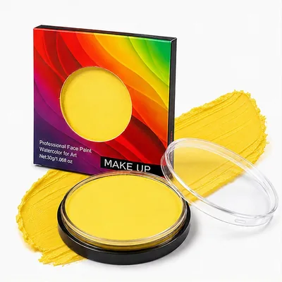 Yellow Face Body Paint - 30g Water Activated Pan