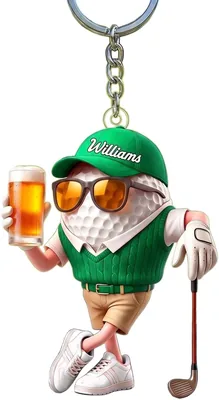 Personalized Beer & Golf Keychain - Best Deal