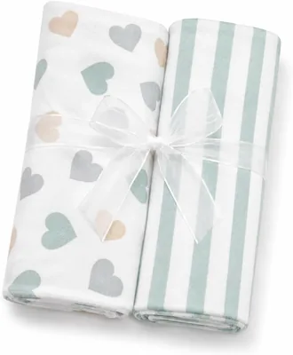 Baby Receiving Blanket Set, Soft Lightweight Swaddle & Pram Blankets