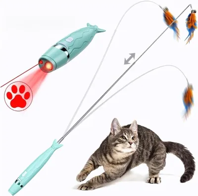TechNest LED Cat Toy 12-in-1 Interactive Rechargeable Toy