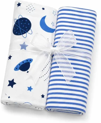 Baby Receiving Blanket Set, Soft Swaddle & Pram Blankets