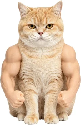 猫のマッスルアーム 3Dプリント おもしろ 猫 筋肉 おもちゃ