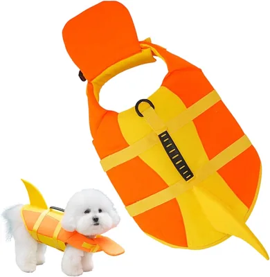 Hundeleine mit Kopfstütze, XS - XXL (Orange #L) | Rettungsgriff für kleine & große Hunde, Camping, Schwimmen