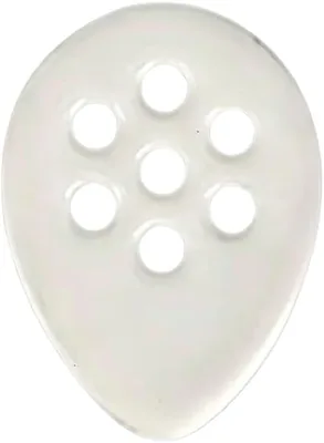 Bigcitypick ギターピック ティアドロップ 滑り止め穴あき BC-◯◯ 1.4 1.8 2.2mm オランダ製ハンドメイド 1枚入り、BC220 2.2mm ホワイト