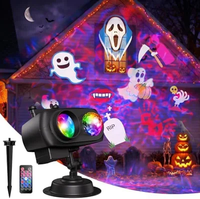 FALOVE Projector Light - 10 HD Slides for Halloween