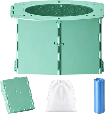 Foldable Kids Potty Travel Toilet Green
