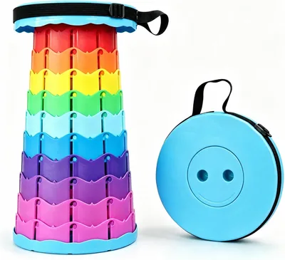 Rainbow Folding Stool - Collapsible Camping Chair