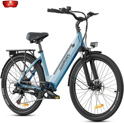 Vélo électrique HillMiles Adult 26 pouces, batterie amovible 36 V 13 Ah, autonomie 100 km, 25 km/h, 7 vitesses, 5 niveaux d'assistance, avant - Best Deal