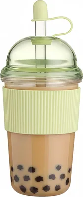 ICES Boba Cup - 17oz Reusable Tumbler with Lid & Straw