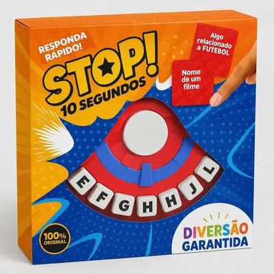 Jogo Stop Eletrônico 10 Segundos Timer Raciocínio Caça Palavras Educativo Família Cartas Desafio Letras Brinquedo Inteligente