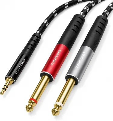 TRS to Dual 1/4" TS Breakout Cable, 3.3FT
