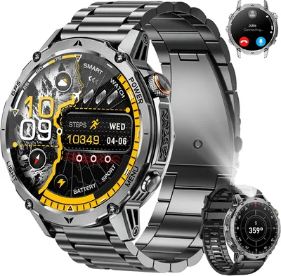 GPS Smart Watch for Men - 100-Day Battery Best Deal