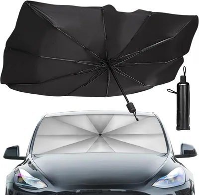 Car Windshield Sunshade Umbrella, 140x77cm UV Protection & Heat Insulation