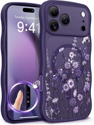 Funda GVIEWIN para iPhone 18 Pro y 17 Pro con MagSafe, Protección de Borde de Onda Rizada Completa para Cámara