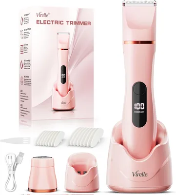 Afeadora eléctrica para mujeres, afeadora íntima para cara, piernas y cuerpo | con 4 peines, IPX7, pantalla LED, carga USB-C