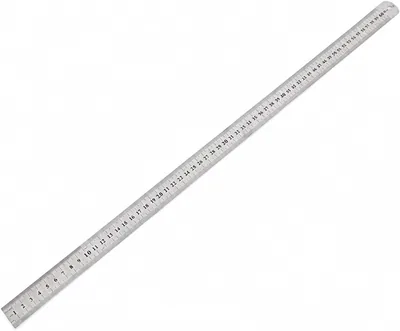 Stainless Steel 60 cm Metal Ruler - Clear Metric Markings, Straight Edge Design