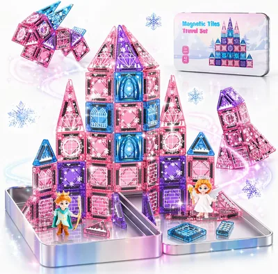 iKidiki Magnetic Building Blocks Travel Set 43 Pieces