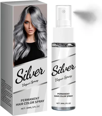 Temporary Silver Hair Colour Spray - Washable Grey