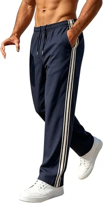 CHUNOTU Tracksuit Bottoms Men Lightweight Side Stripes