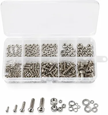 ZHICHUANGW ボルトナットセット、120個、5サイズ、SUS304ステンレス鋼 | 錆・腐食防止、DIY