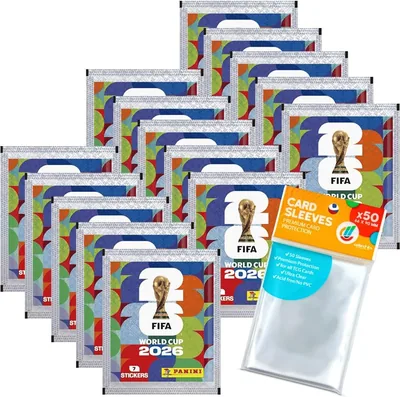 Weltcup 2026 Aufkleber-Bundle - 15 Beutel + Exklusive Collect-It Fälle