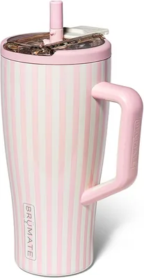 BrüMate Era Flip Vaso de 30 onzas con tapa de popote cubierta 100% a prueba de fugas, popote higiénico, botella de agua de ac