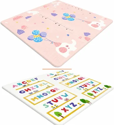 ベビー プレイ マット、セット（1枚）、厚手、折りたたみ可能、防水、防音、抗滑り、赤ちゃん用安全検査済み、ベビーシャワーおすすめ