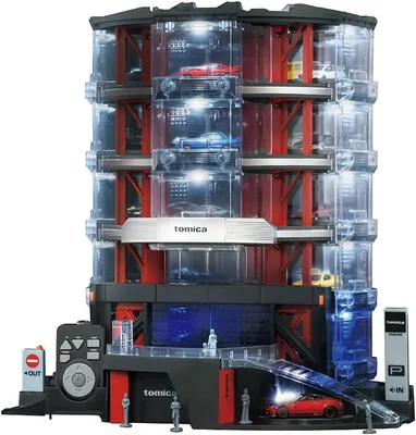 Takara Tomy Automated Tomica Parking with Showroom Mini Car Toy for Kids 6+