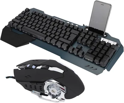 AMONIDA USB Wired Mechanical Keyboard & Mouse Set 3200DPI