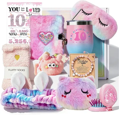 10th Birthday Gift Box - 10 Pcs Notebook & Water Bottle