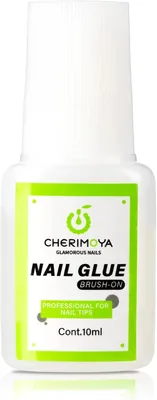 Pegamento para Uñas Acrílicas Cherimoya con Secado Rápido, sin UV | Bond Super Fuerte para Tips y Uñas Postizas