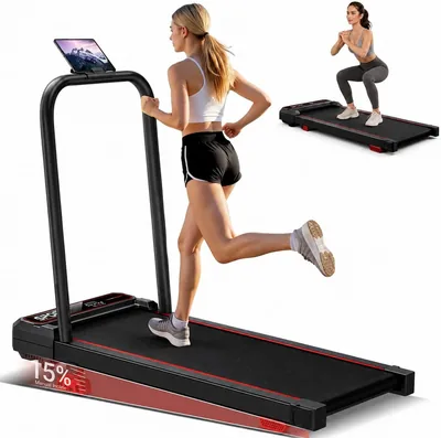 Incline Walking Pad Treadmill - Foldable Home Fitness