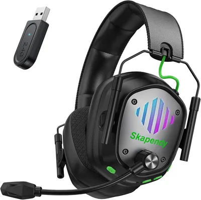 Skapendy Gaming Headset 2.4GHz Low Latency