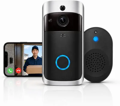 ワイヤレスインターホン ドアホン カメラ付き 録画機能 スマホ連動 簡単設置 日本語説明書