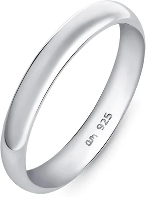 Amberta 925 Sterling Silver Wedding Band Best Deal