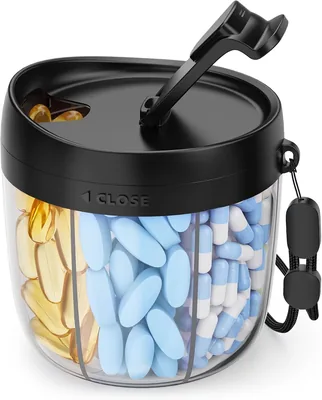 Portable Pill Organizer with Anti-Mix Design
