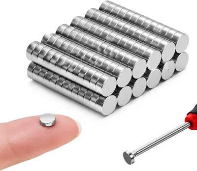 White 150 Pack Small Strong Magnets - Craft & Refrigerator Use