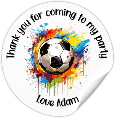 Personalised Football Party Stickers - Best Deal