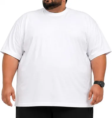 OVERS Plus Size Men's Cotton Round Neck T-Shirt, Super Jumbo Size