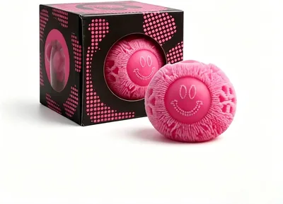 Pink Fuzz Squishy Stress Ball - Sensory Toy for Anxiety Relief