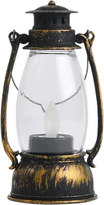 Vintage Battery Operated Lantern - Flickering Flame