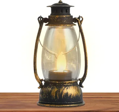 Vintage Electric Lantern - Flame Flickering Light