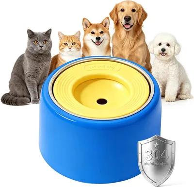 犬と猫用の水ボトル　ステンレス製ウォータークランチ、浮き上がるデザイン、取り外し可能で洗える、衛生的な設計