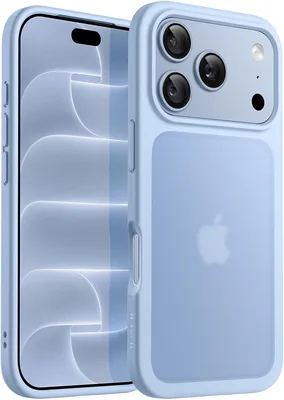 حالة مات JETech لـ iPhone 18 Pro Max، جليد | خلفية شفافة مقعرة، حماية من السقوط العسكرية، مقاومة للبصمات
