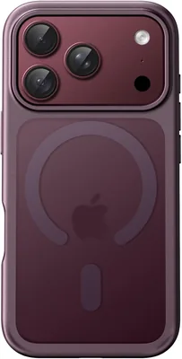 Funda Magnética JETech Mate para iPhone 18 Pro, Cereza Oscura | Compatible con MagSafe, Trasera Translúcida, Protección